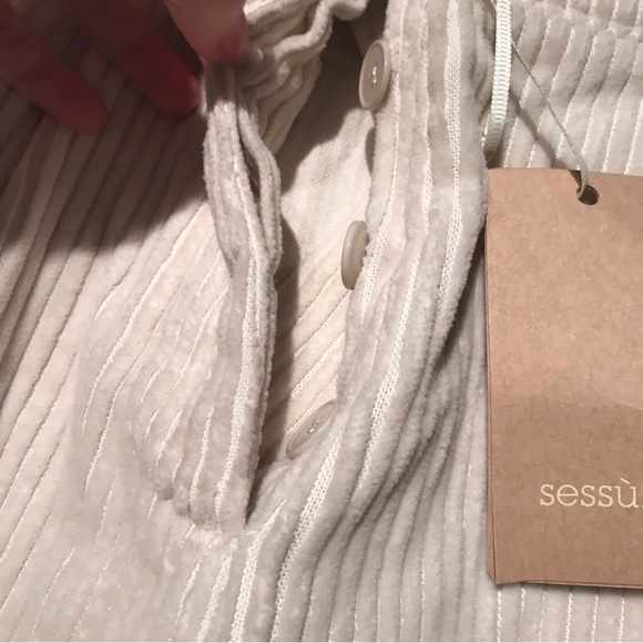 NWT Sessùn Rocco Corduroy Trouser Pants in Fleur De Sel Size 38 - fits like US 4 - Picture 6 of 14